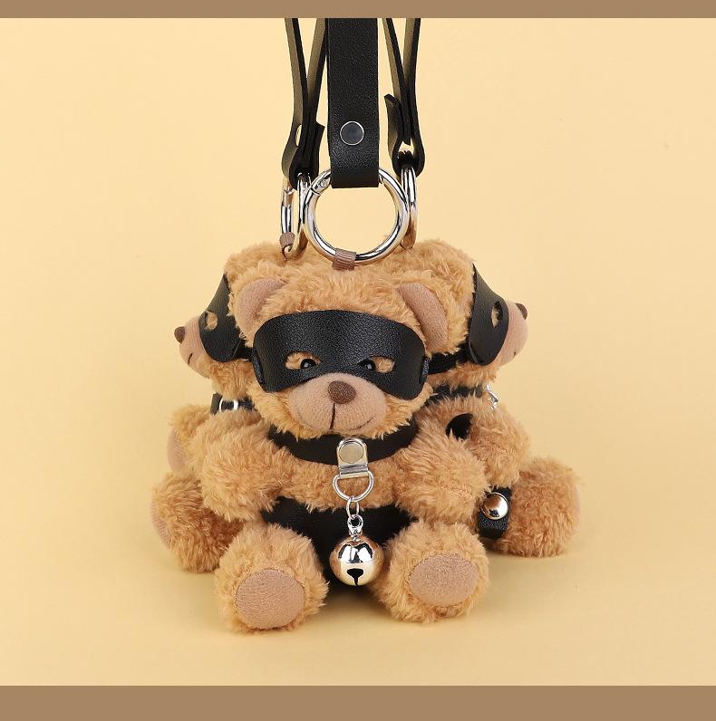 Harness PU leather fluffy o ring  decor accessory