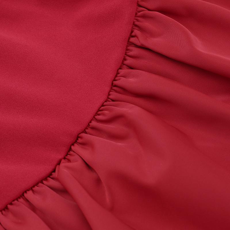 Halter bowknot cross back ruffle mini dress