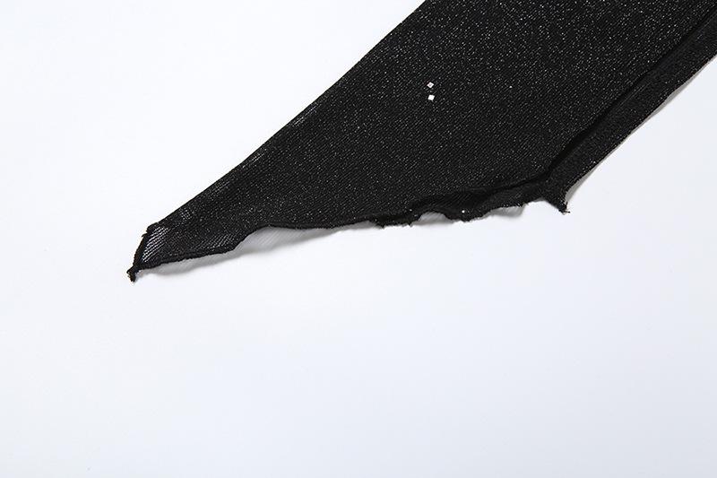 Long sleeve mesh glitter top