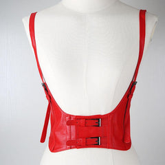 Cami PU leather buckle adjustable corset