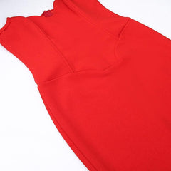 Zip-up solid v neck backless slit tube maxi dress  | red tango dress