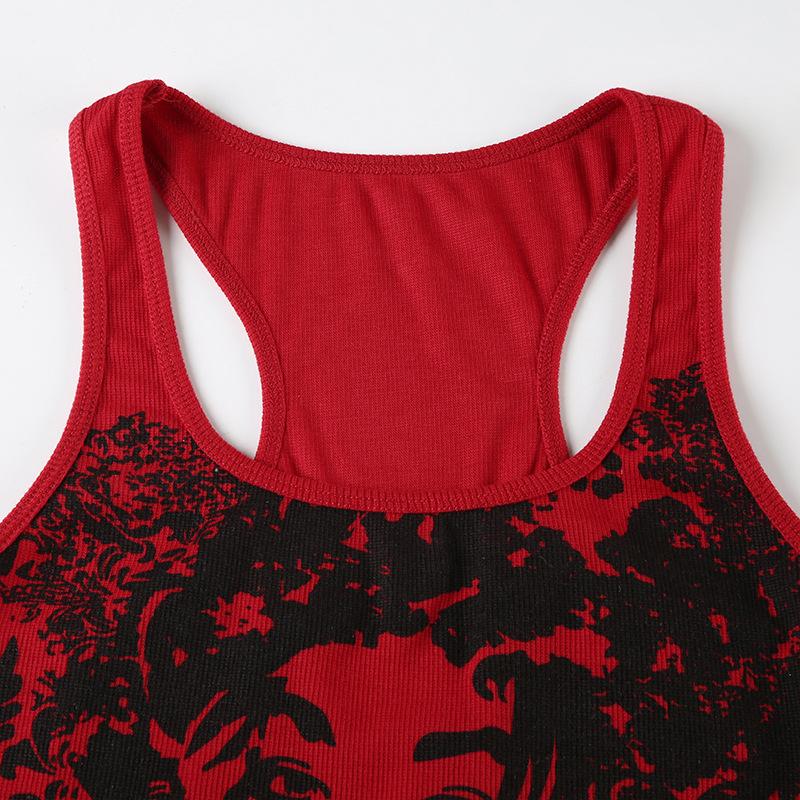 Abstract u neck tank top