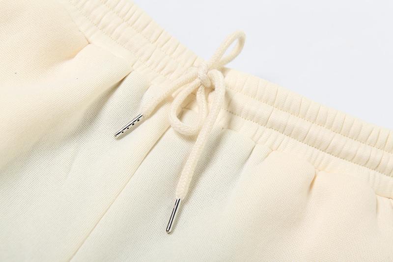 Drawstring medium rise pocket patchwork contrast pant