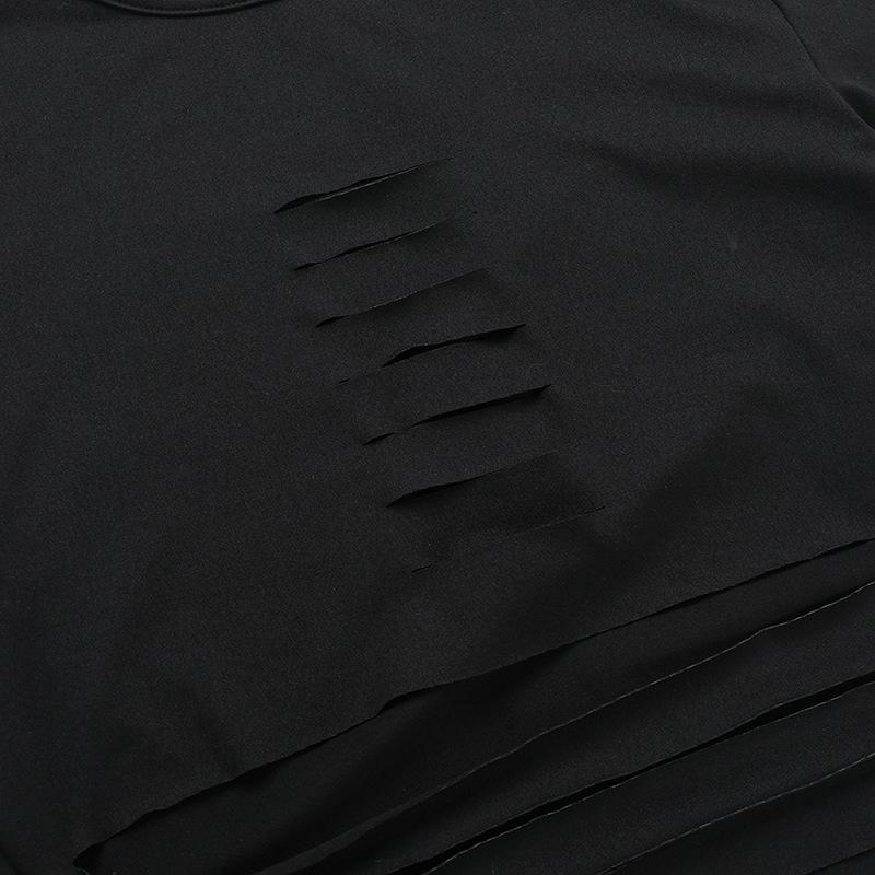 Long sleeve hollow out crop top