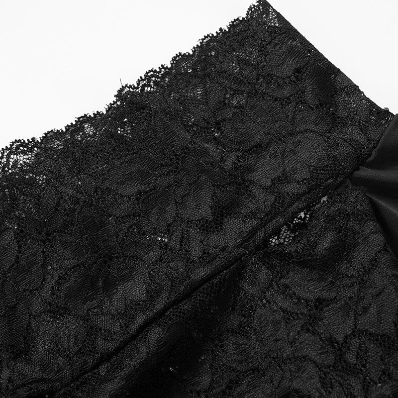 Long sleeve off shoulder see through lace pant set