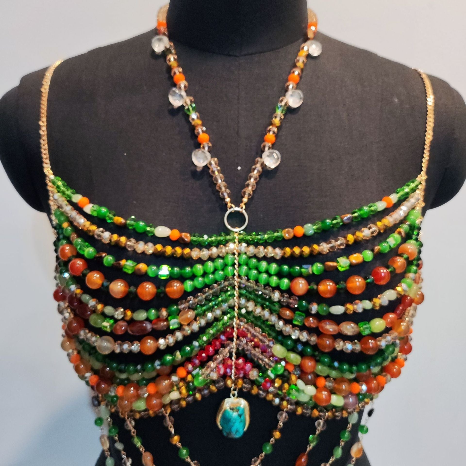 Halter pendant hollow out o ring top