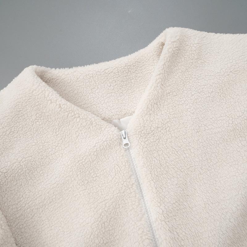 Long sleeve zip-up coat top