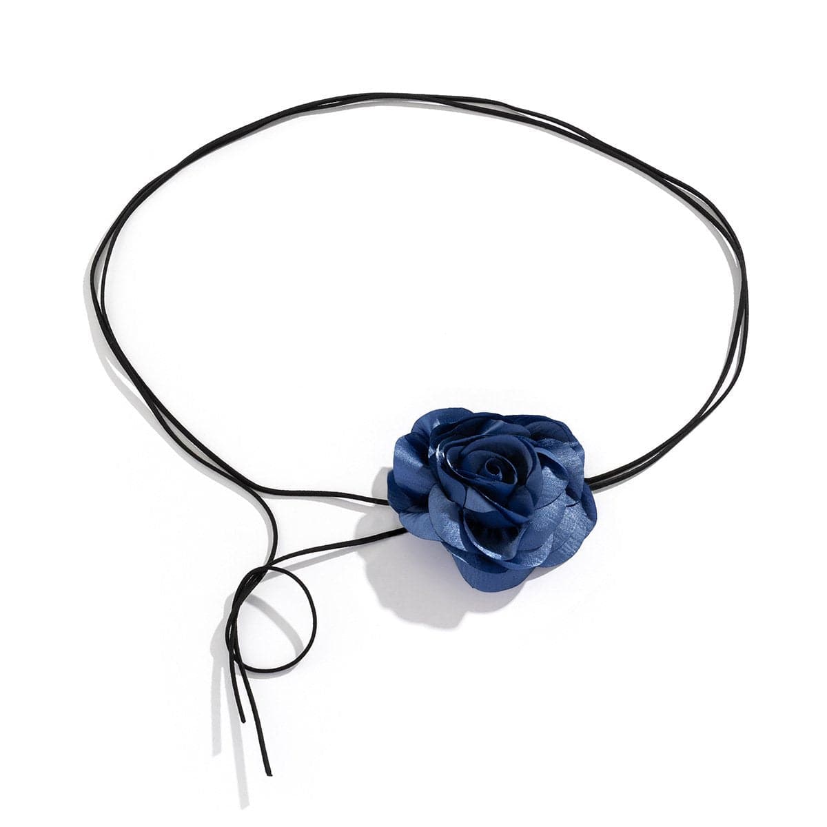 Flower applique self tie waist chain