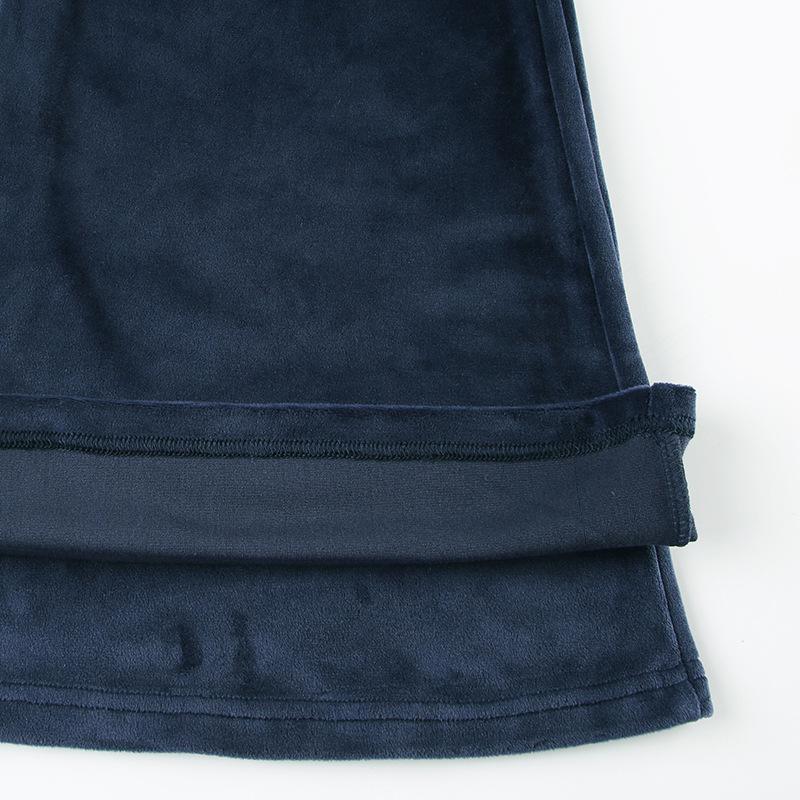 Velvet knitted patchwork self tie low rise pant