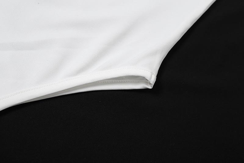 U neck “WETâ€?pattern sleeveless contrast tank bodysuit