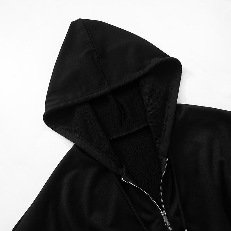 Hoodie long sleeve zip-up coat top