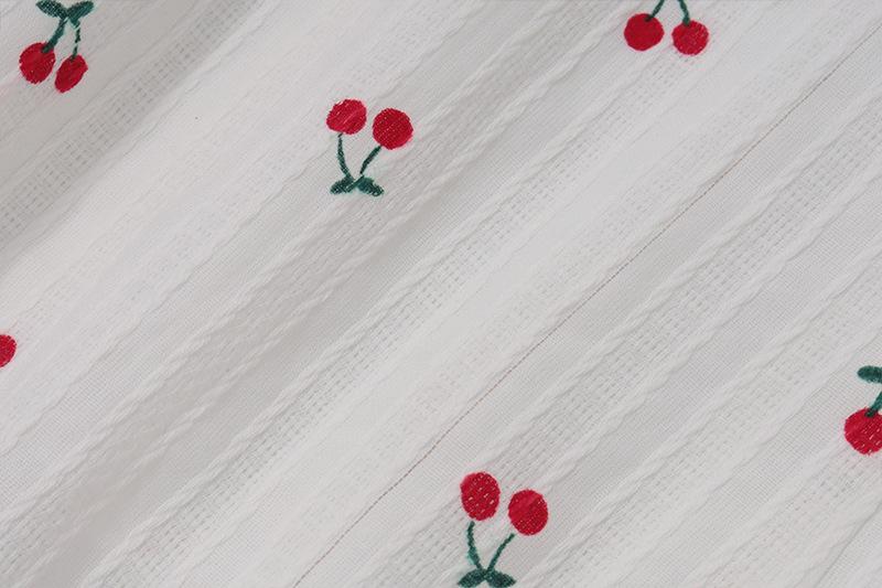 Halter v neck cherry print bowknot mini dress