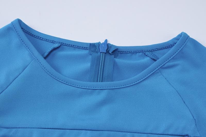 Gloves long sleeve solid crewneck zip-up jumpsuit