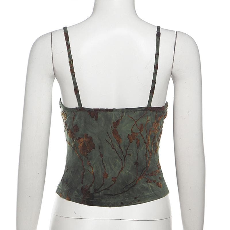 Cowl neck beaded velvet backless cami top