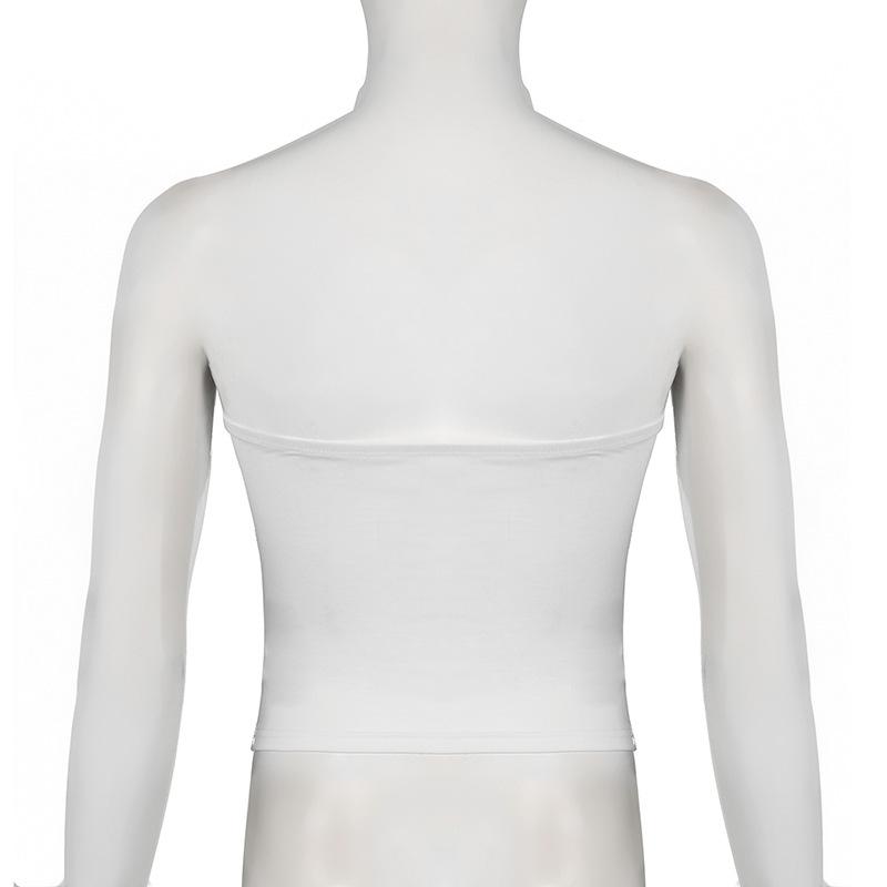 Butterfly print backless tube top