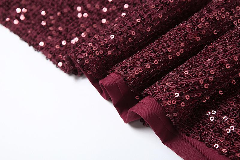 Square neck glitter irregular cami mini dress