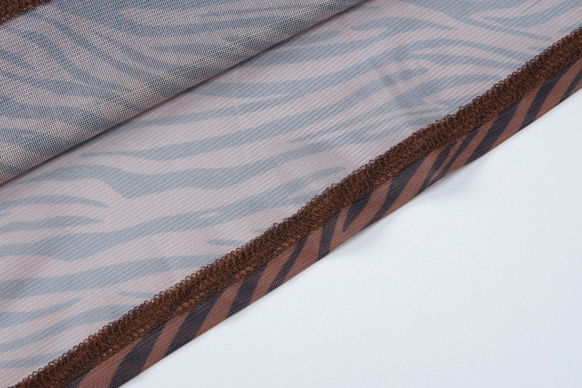 Tiger print sheer mesh cami maxi dress  | samba dress