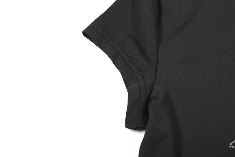 Short sleeve crewneck beaded top