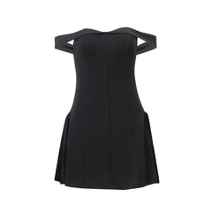 Off shoulder off shoulder zip-up mini dress  | red tango dress