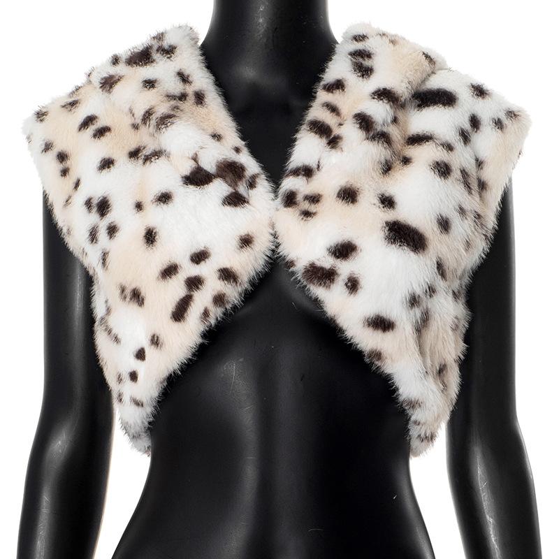 Leopard print fluffy hoodie crop top