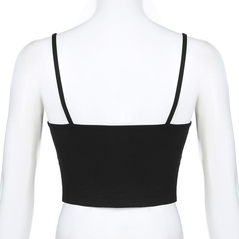 Bowknot lace patchwork backless cami top