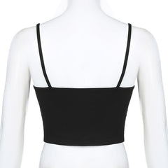 Bowknot lace patchwork backless cami top