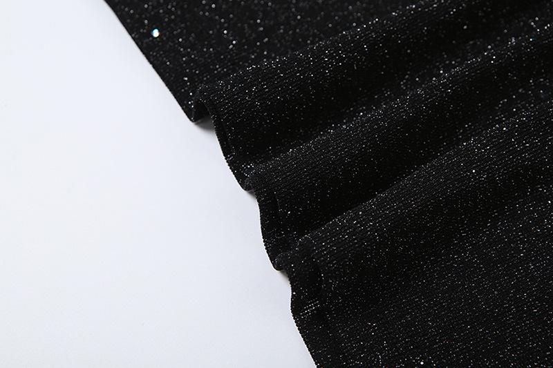 Long sleeve mesh glitter top