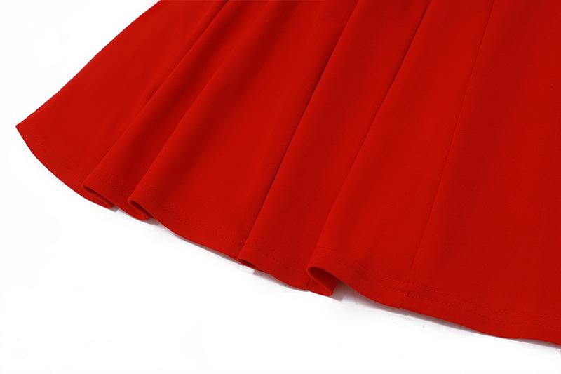 Off shoulder off shoulder zip-up mini dress  | red tango dress