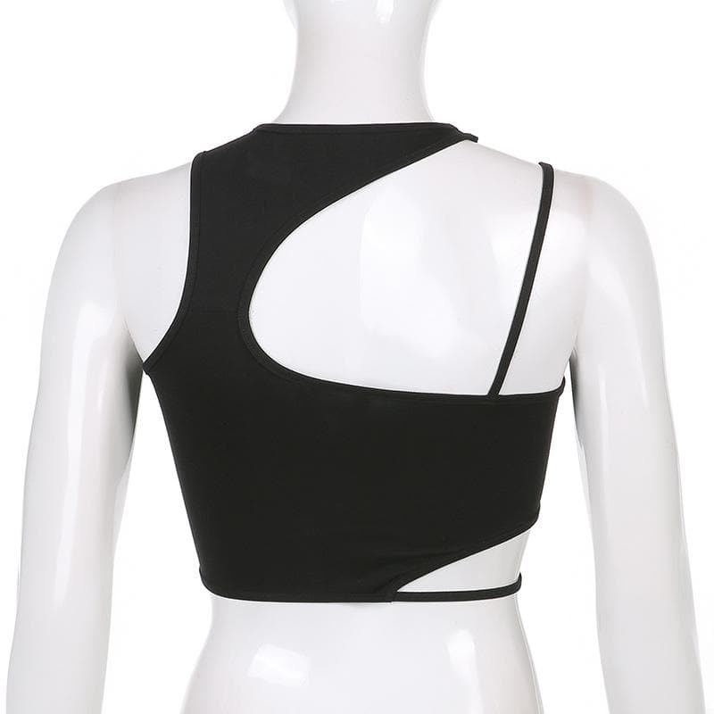 Hollow out irregular solid crop cut out top
