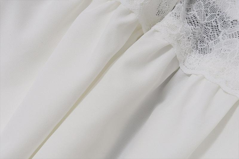 Smocked ruched lace patchwork tube midi dress