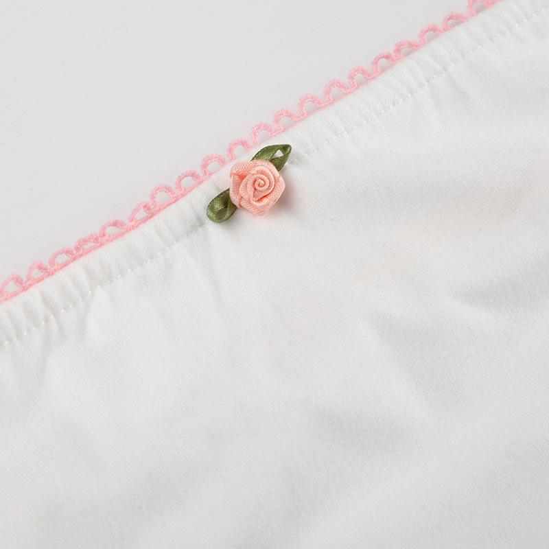 Lace hem flower applique tube top