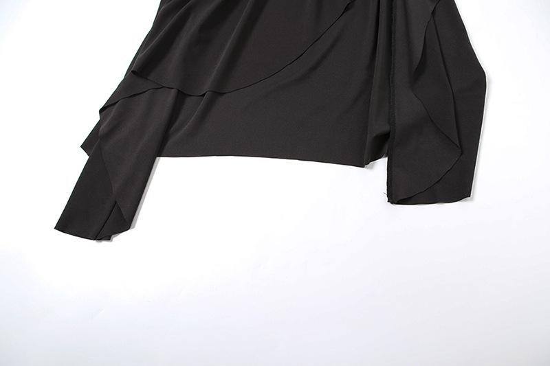 Ruched solid irregular midi skirt