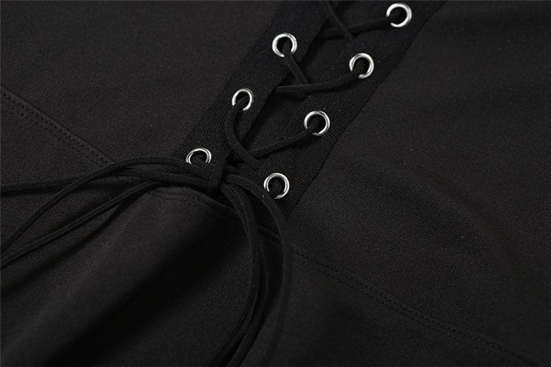 Lace up ruffle irregular backless mesh cami maxi dress