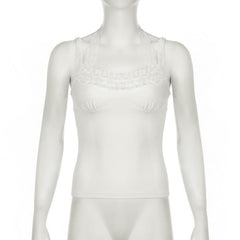 Halter lace hem ruched self tie cami top