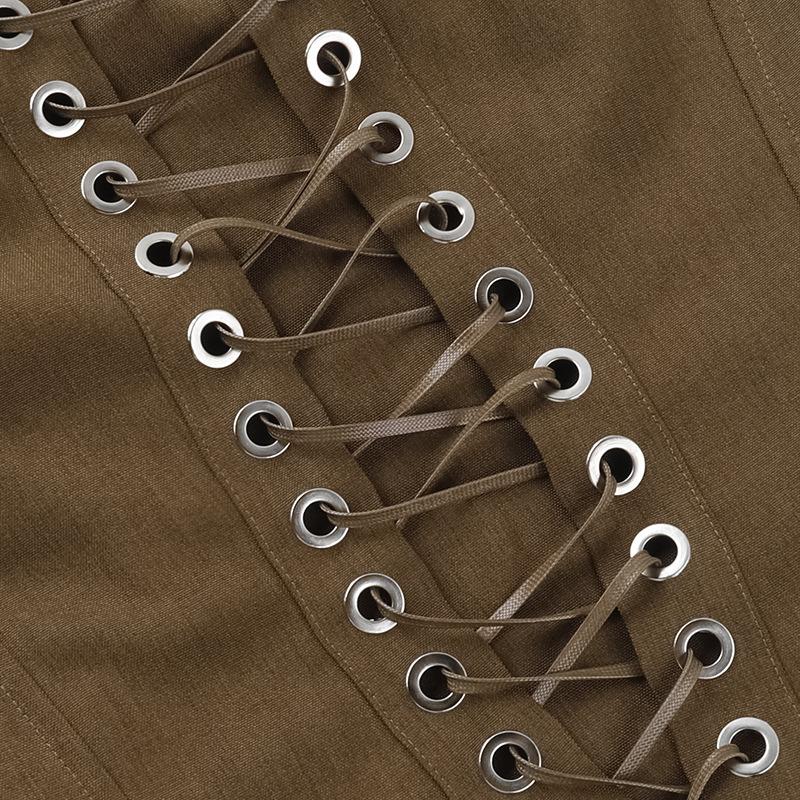 Corset backless lace up tube top