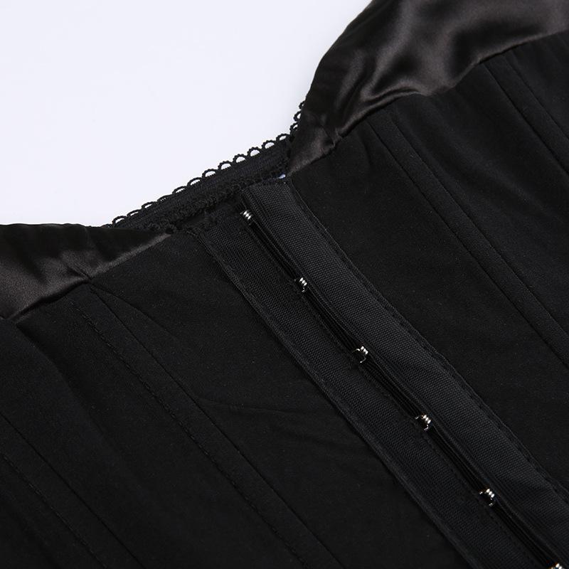 Sweetheart neck corset button cami top
