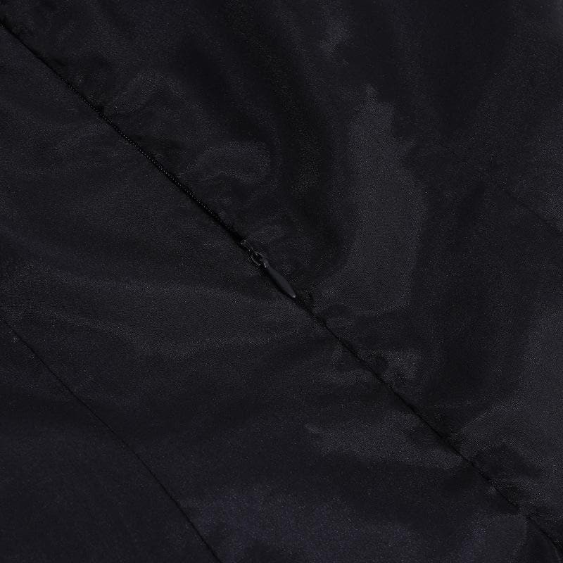 Halter ruffle irregular ribbon sheer mesh mini dress  | samba dress