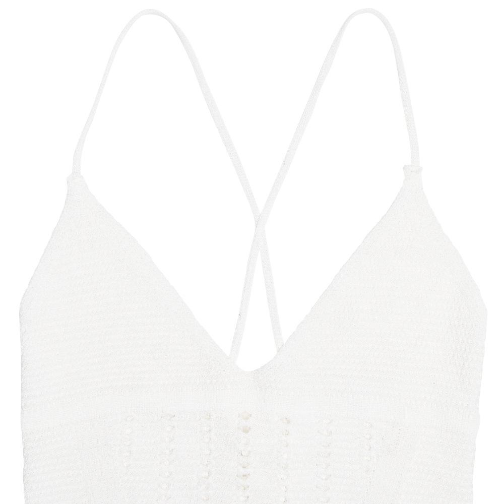 V neck knitted cross back backless cami mini skirt set