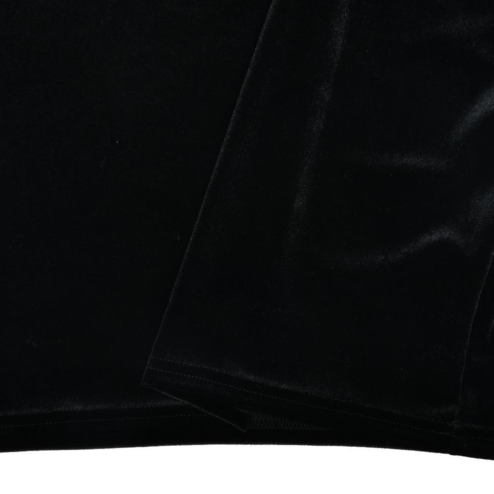 Square neck gloves mesh patchwork velvet mini dress