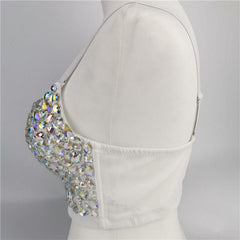Sweetheart neck padded beaded cami top