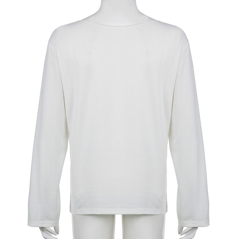 Long sleeve crewneck "98" print top