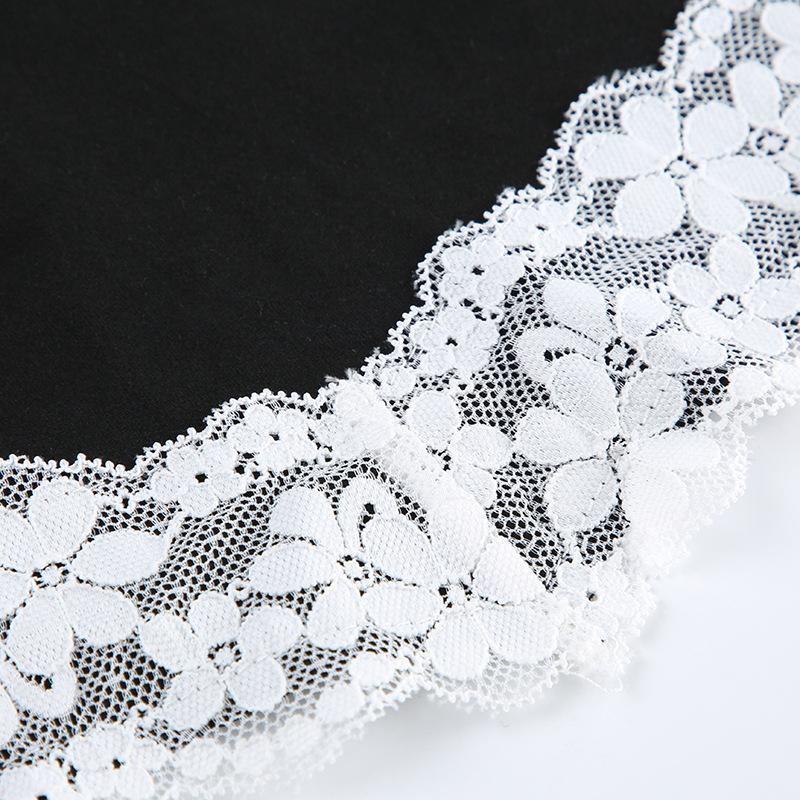 Bowknot lace patchwork backless cami top
