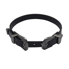 PU leather buckle adjustable choker necklace