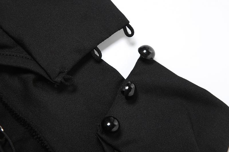 Sleeveless high neck button backless romper