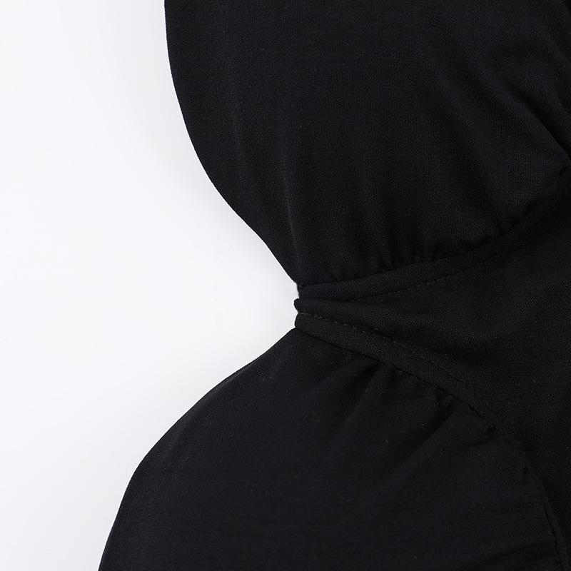 Sweetheart neck long sleeve mesh mini dress