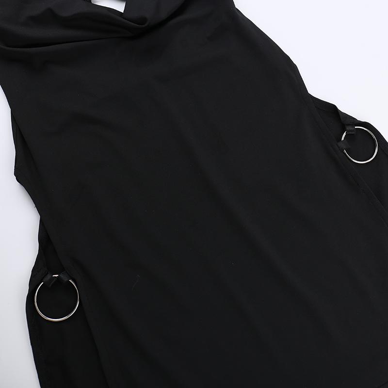 Sweetheart neck o ring hollow out ruched cami mini dress