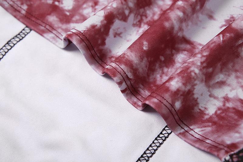 Sweetheart neck tie dye lace cami top
