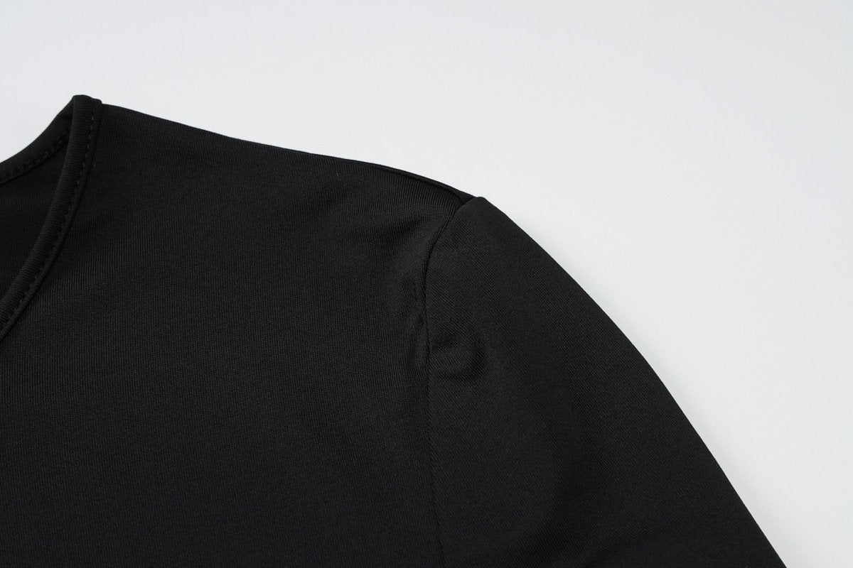 Long sleeve hollow out bowknot pant set