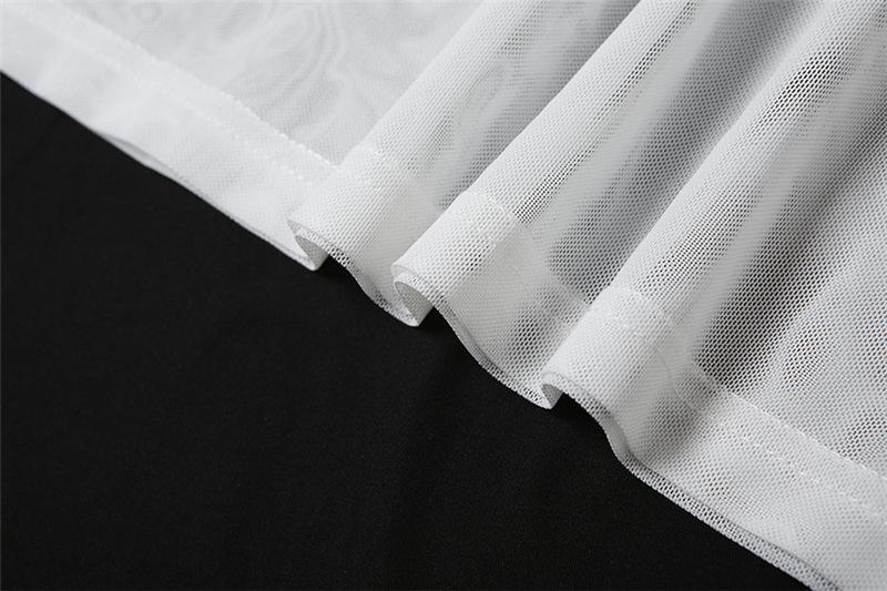 Ruched mesh solid maxi dress
