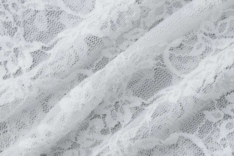 Long sleeve high neck lace see through ruched top